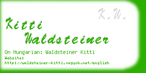 kitti waldsteiner business card